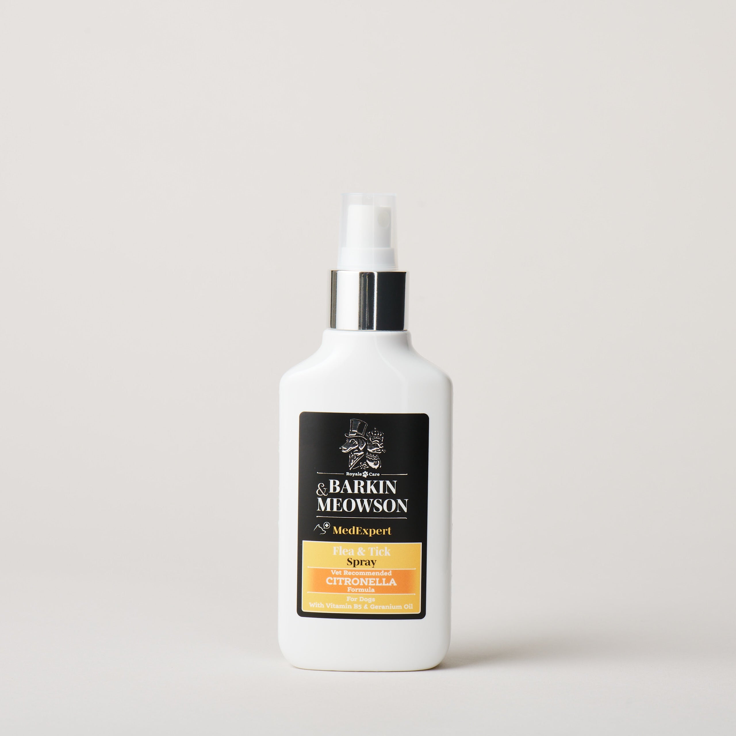 Bottle of Barking Mad Meownson Shampoo on a white background
