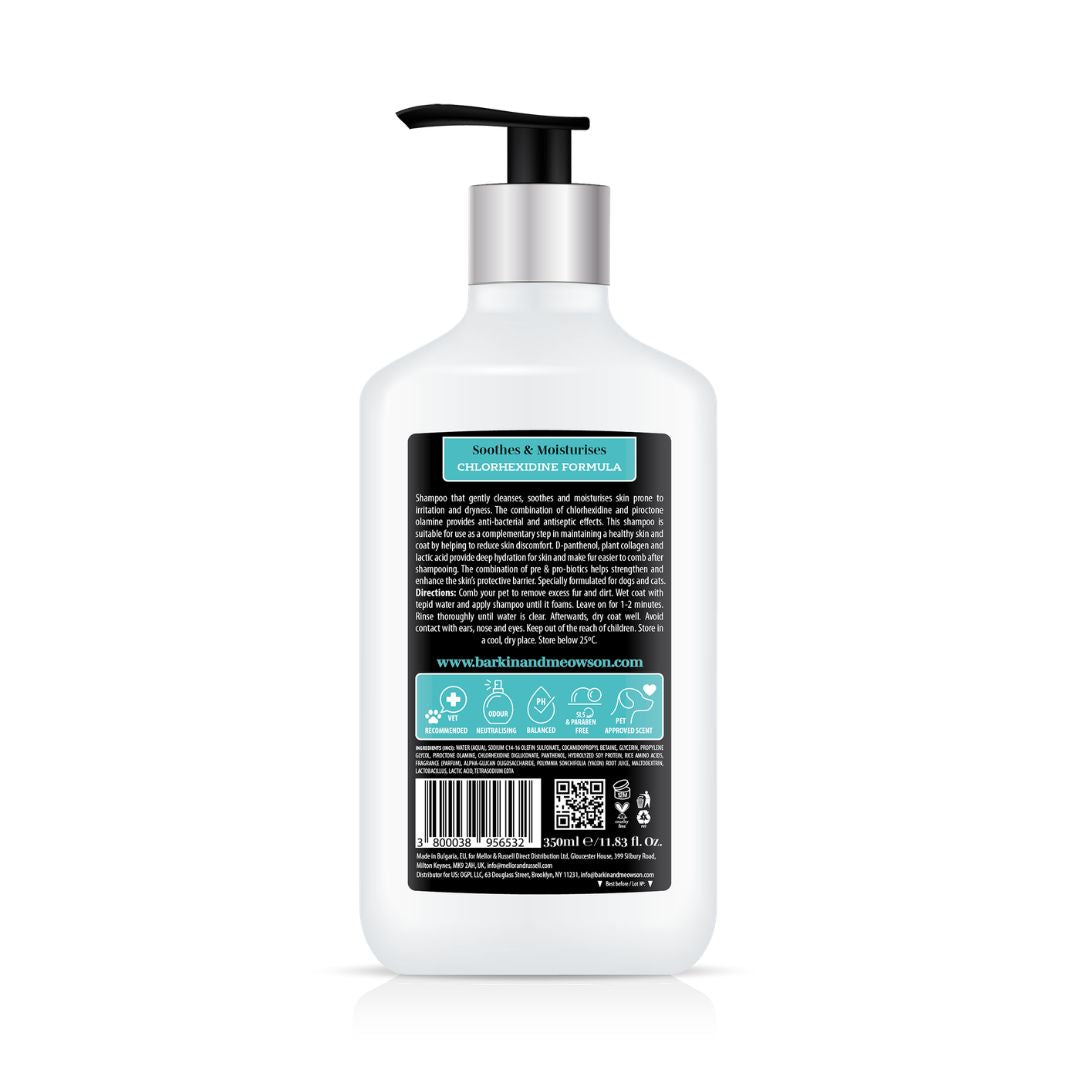 White bottle with pump and label on a white background