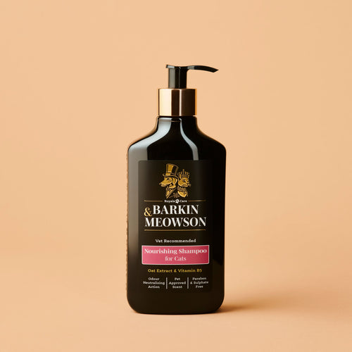 Barkin Meowson bottle on a beige background