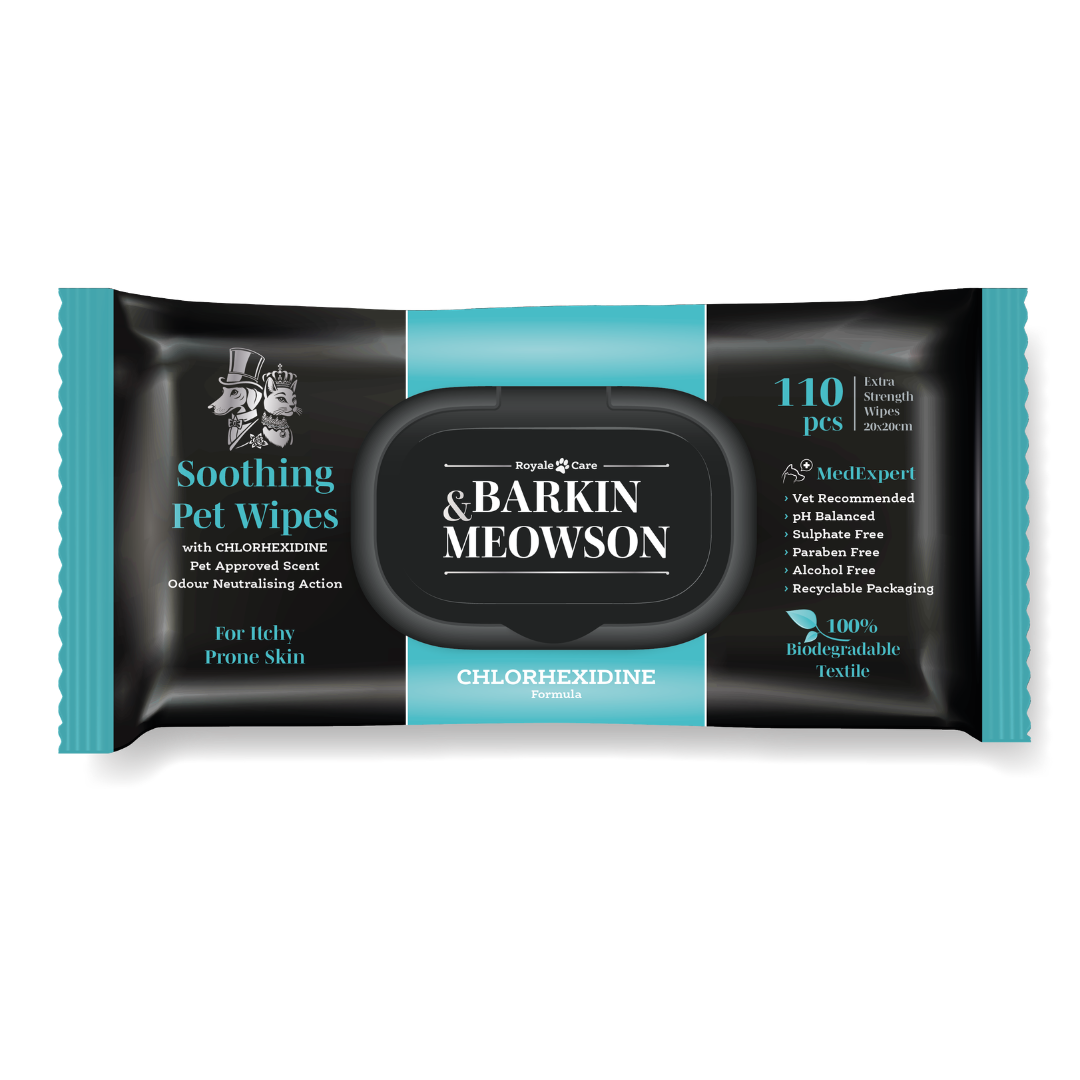 NEW Chlorhexidine Soothing Pet Wipes for Itchy Skin 110pcs