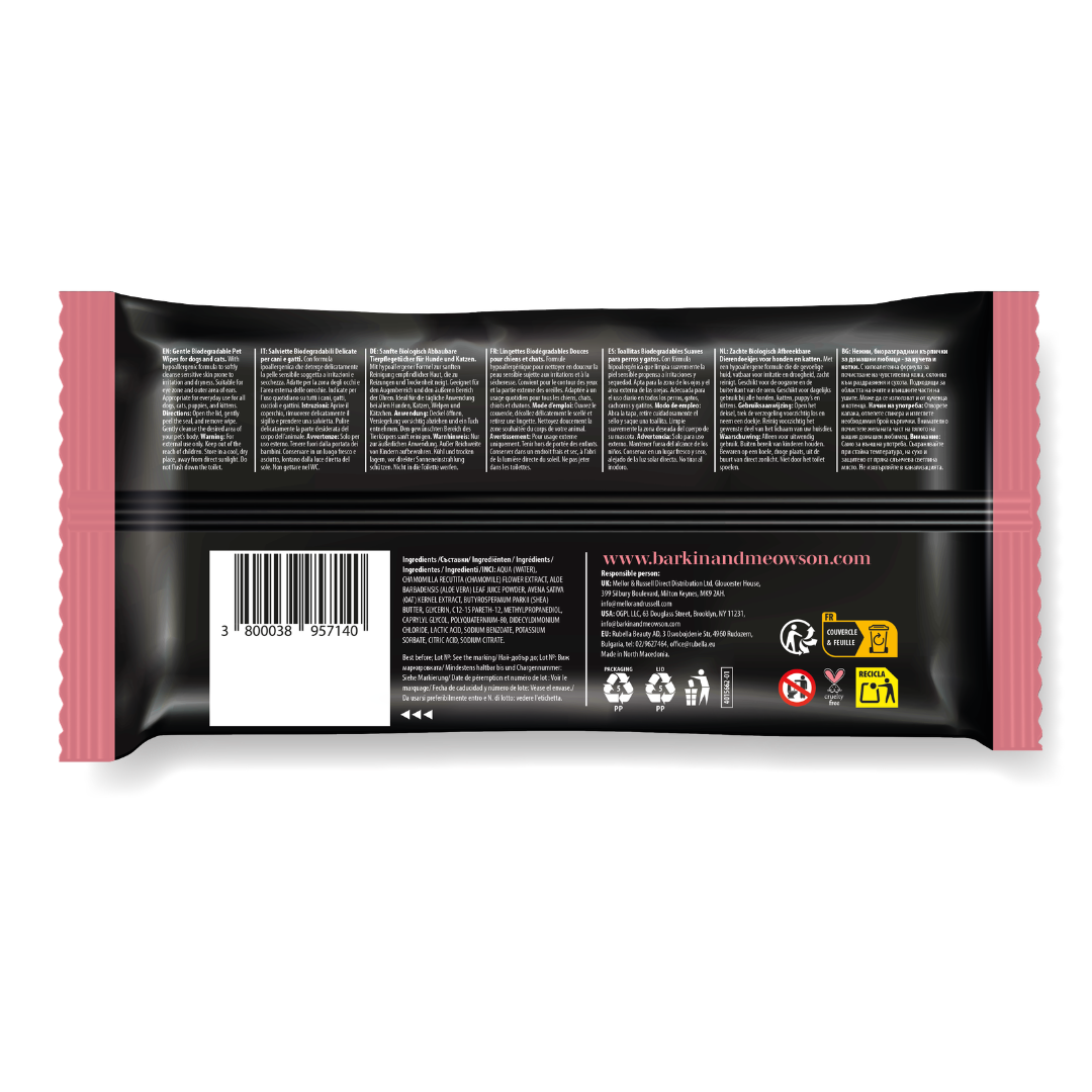 NEW Hypoallergenic Pet Wipes for Sensitive Skin 110pcs