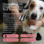 NEW Hypoallergenic Pet Wipes for Sensitive Skin 60pcs